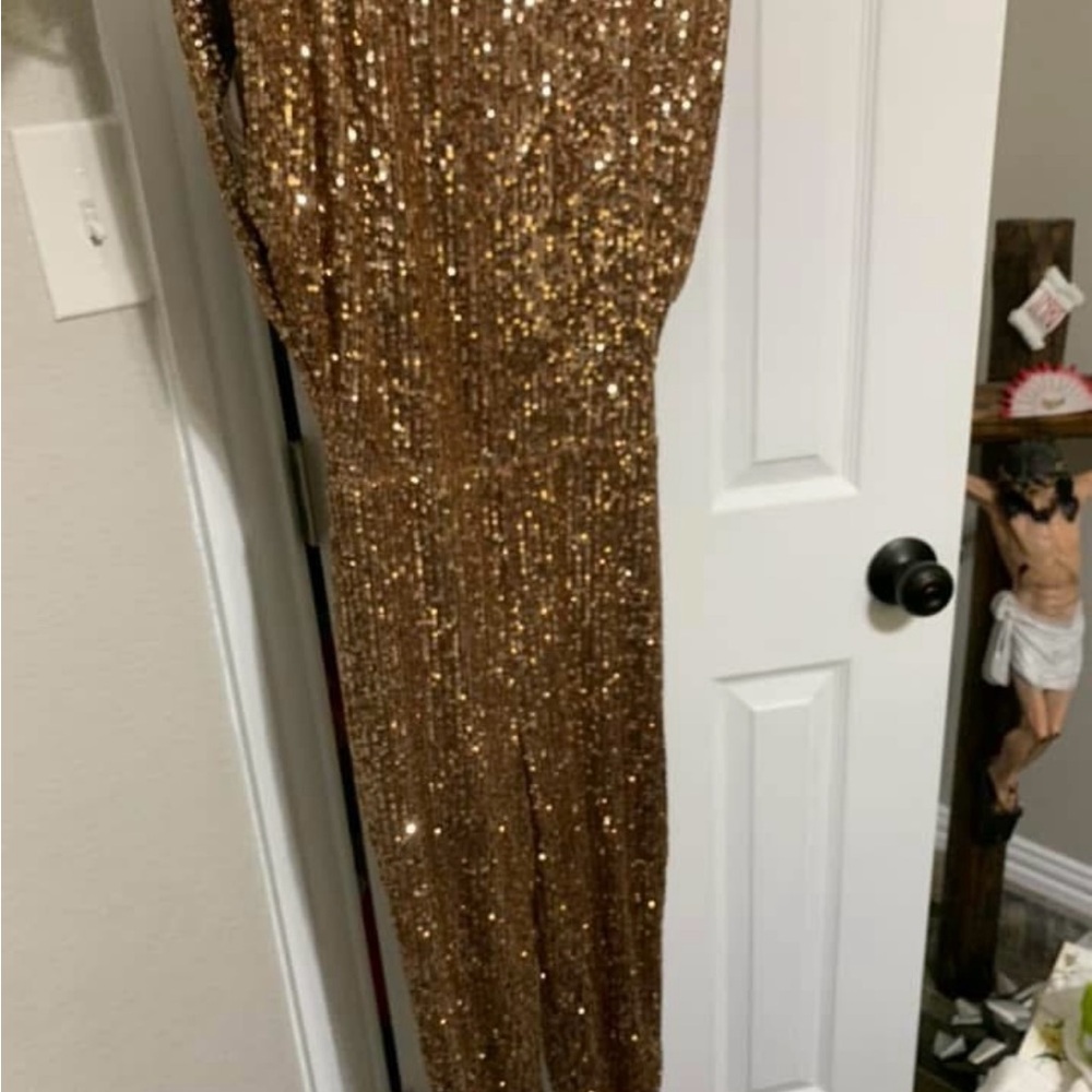 Sequin Gold Jumpsuit